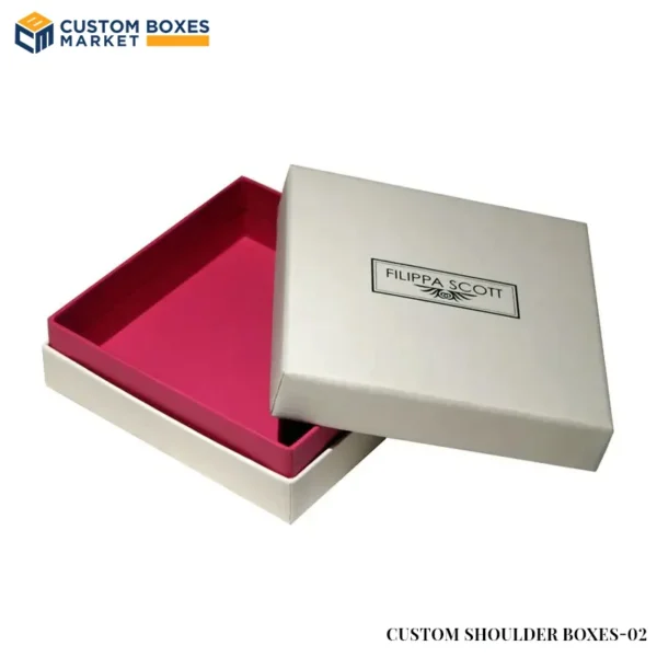 Custom shoulder boxes with logo