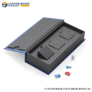 Custom book style rigid packaging