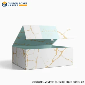 Custom magnetic closure rigid boxes