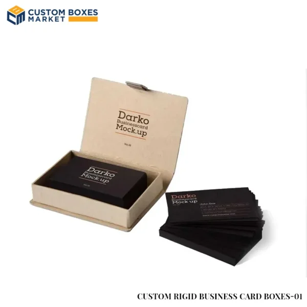Custom rigid business card boxes