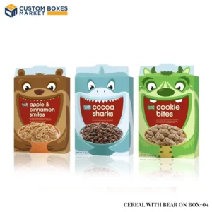 Printed Cereal With Bear On Box