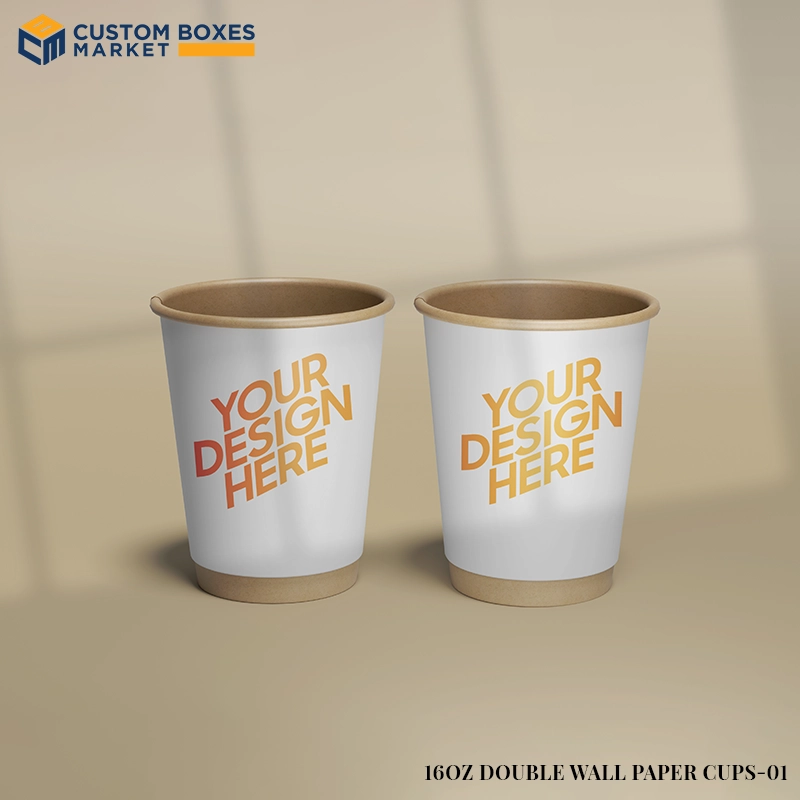 Custom 16oz Double Wall Paper Cups