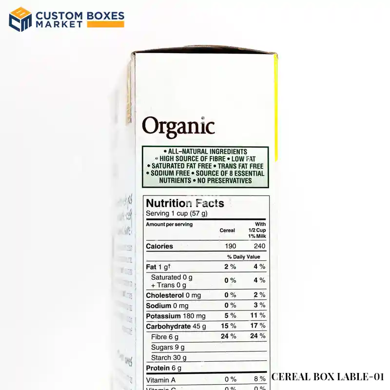 Custom Cereal Box Labels