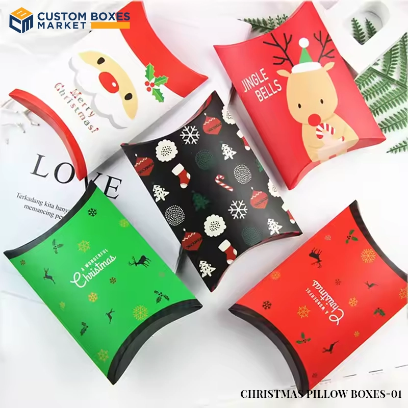 Custom Christmas Pillow Boxes