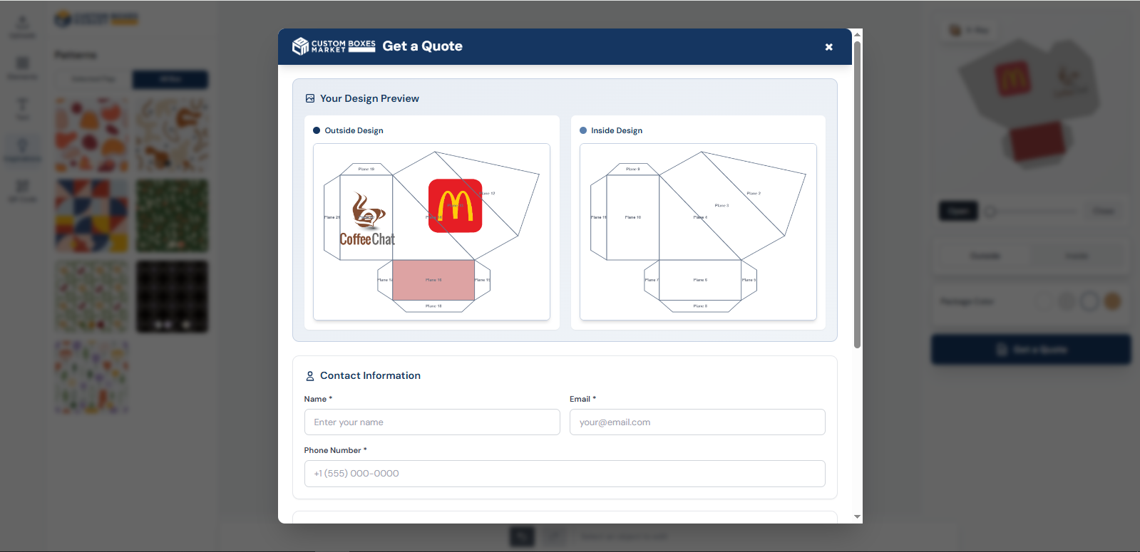 Quotation step preview