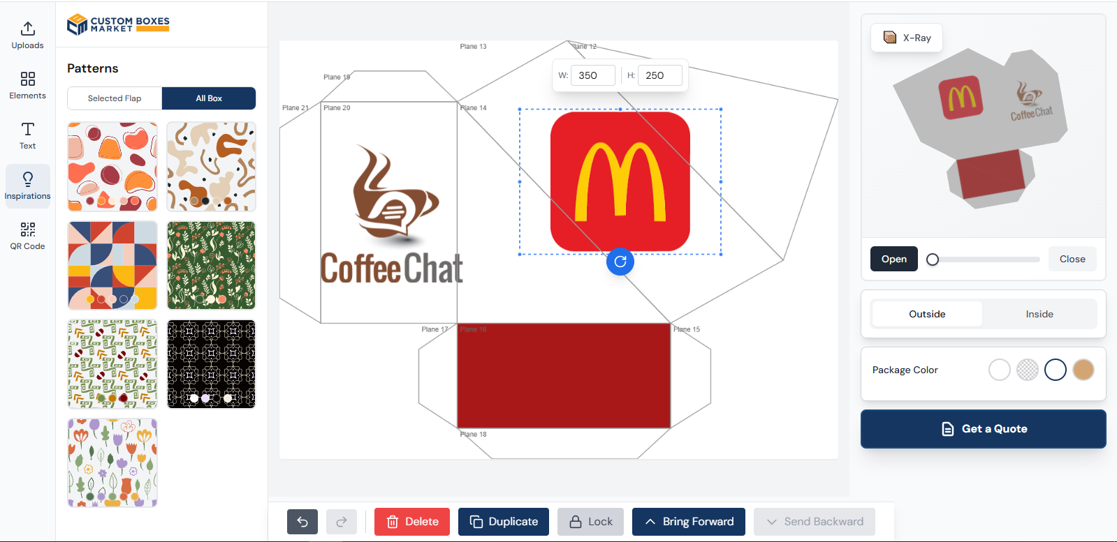 3D box builder live design