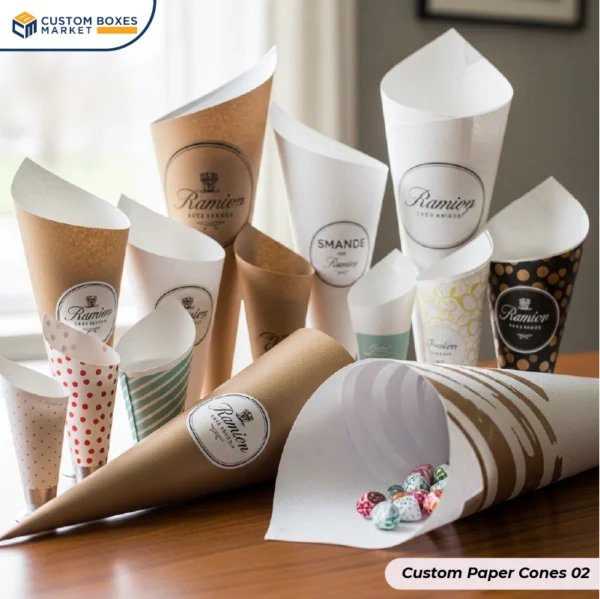 Custom Paper Cones with logo (2)