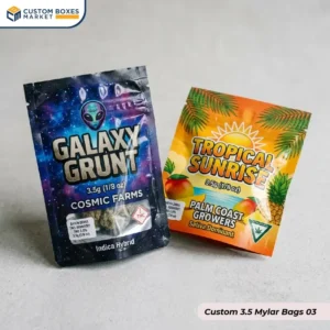 Custom printed 3.5 Mylar Bags (3)