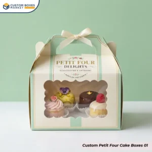 Custom Petit Four Cake Boxes With Handle (2)