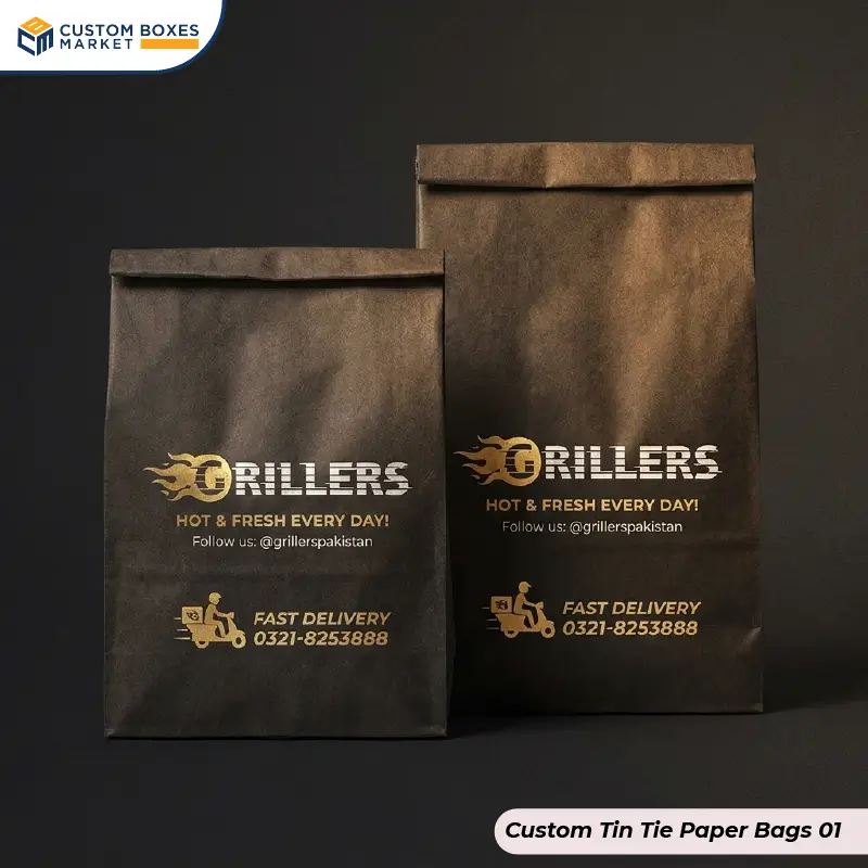 Custom Tin Tie Paper Bags